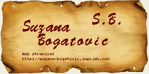 Suzana Bogatović vizit kartica
